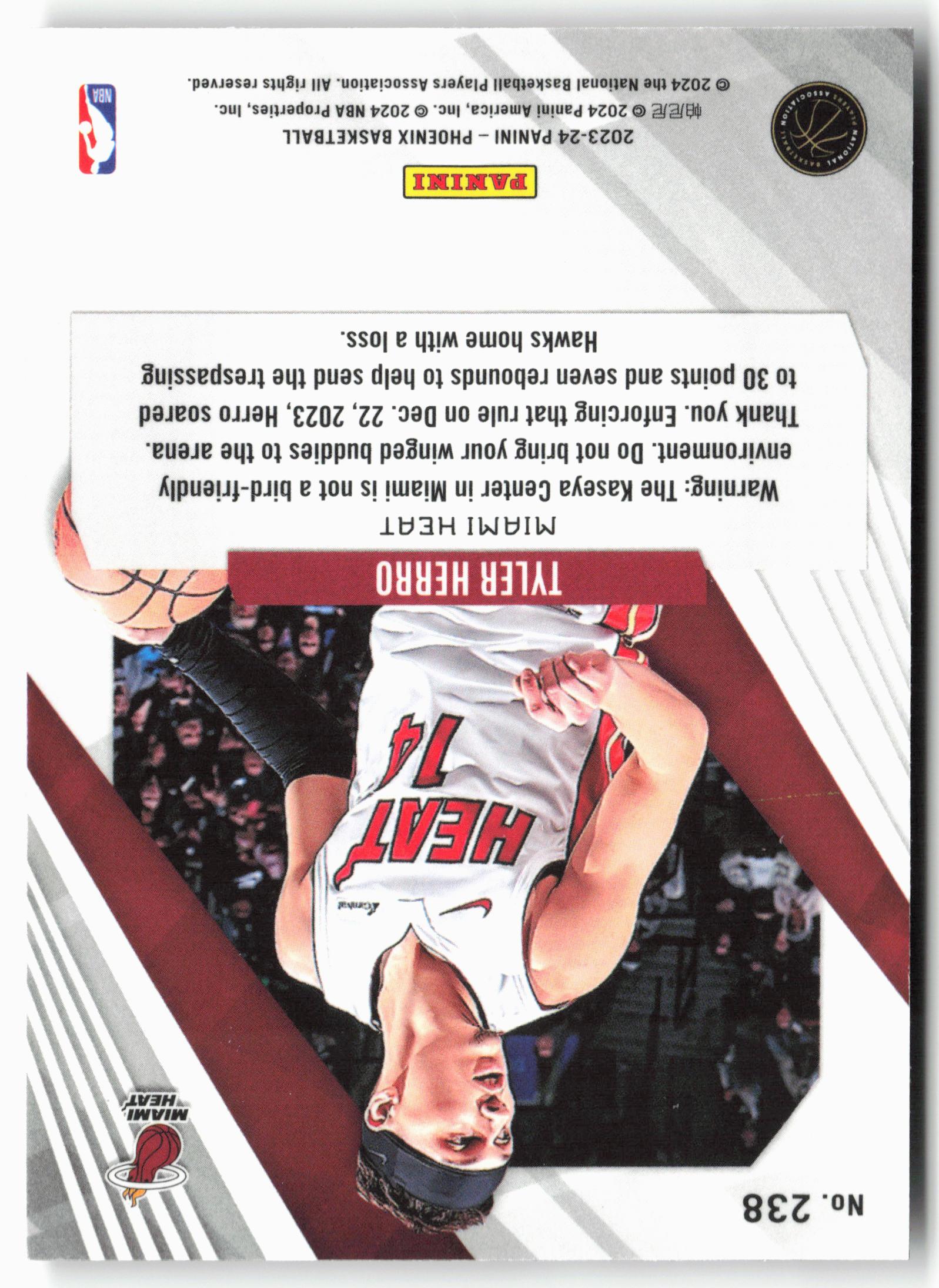 2023-24 Panini Phoenix #238 Tyler Herro Phoenix Red Ice