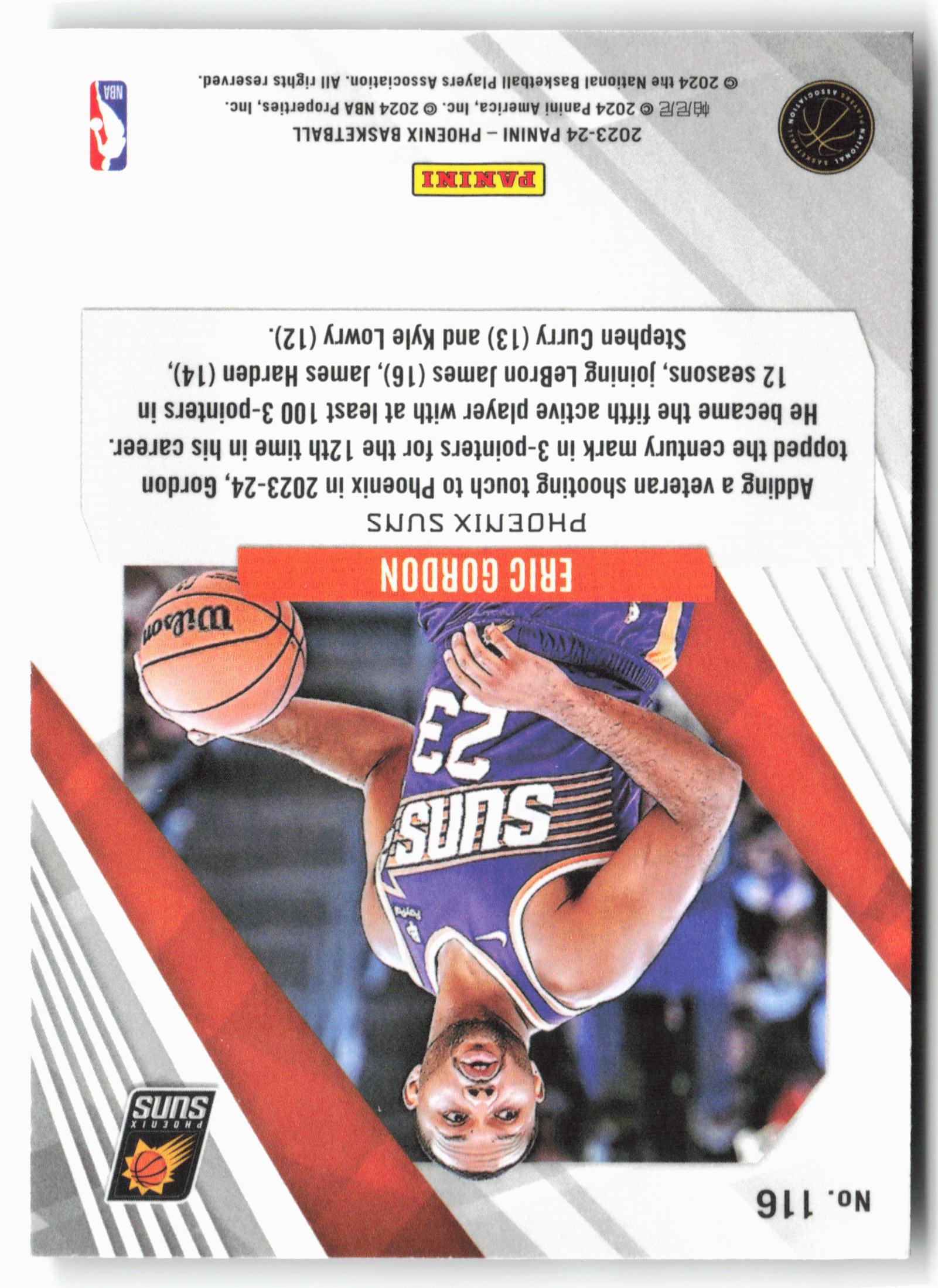 2023-24 Panini Phoenix #116 Eric Gordon Phoenix Red Ice