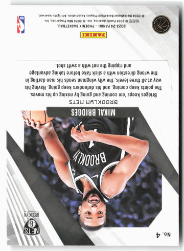 
2023-24 Panini Phoenix #4 Mikal Bridges Phoenix Red Ice