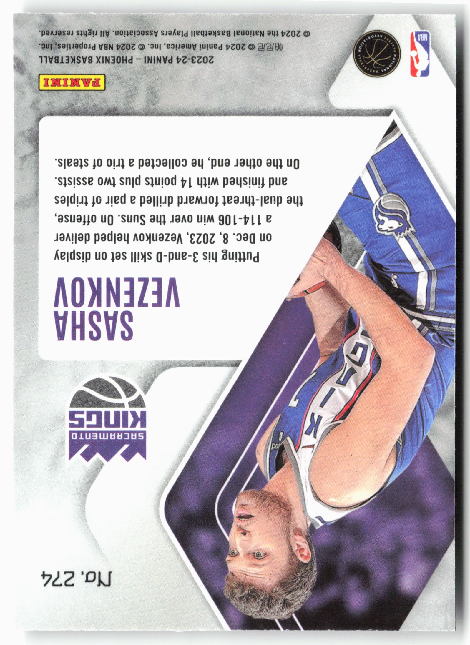 2023-24 Panini Phoenix #274 Sasha Vezenkov