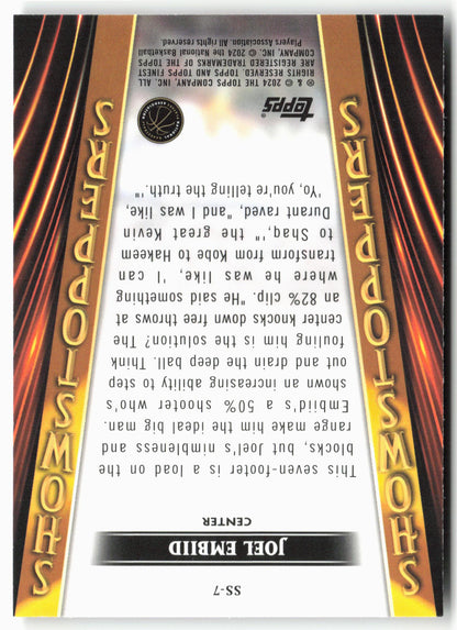 2023-24 Finest #SS-7 Joel Embiid Showstoppers