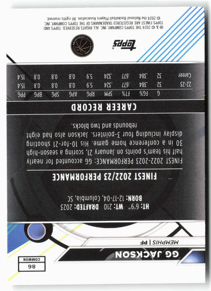 2023-24 Finest #86 GG Jackson Checkerboard Refractors