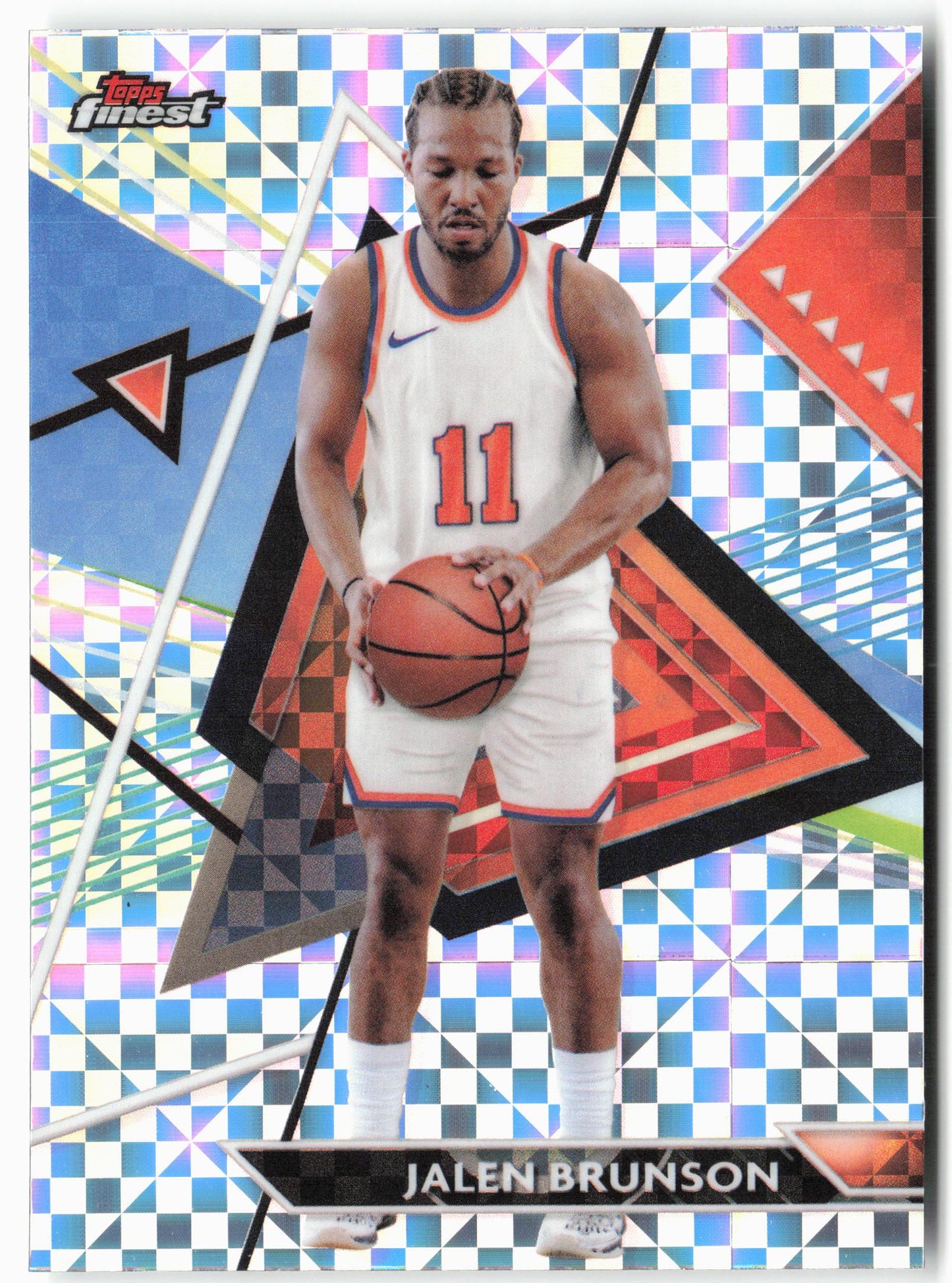 2023-24 Finest #144 Jalen Brunson Checkerboard Refractors