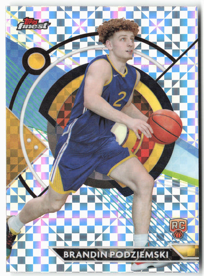 2023-24 Finest #92 Brandin Podziemski Checkerboard Refractors