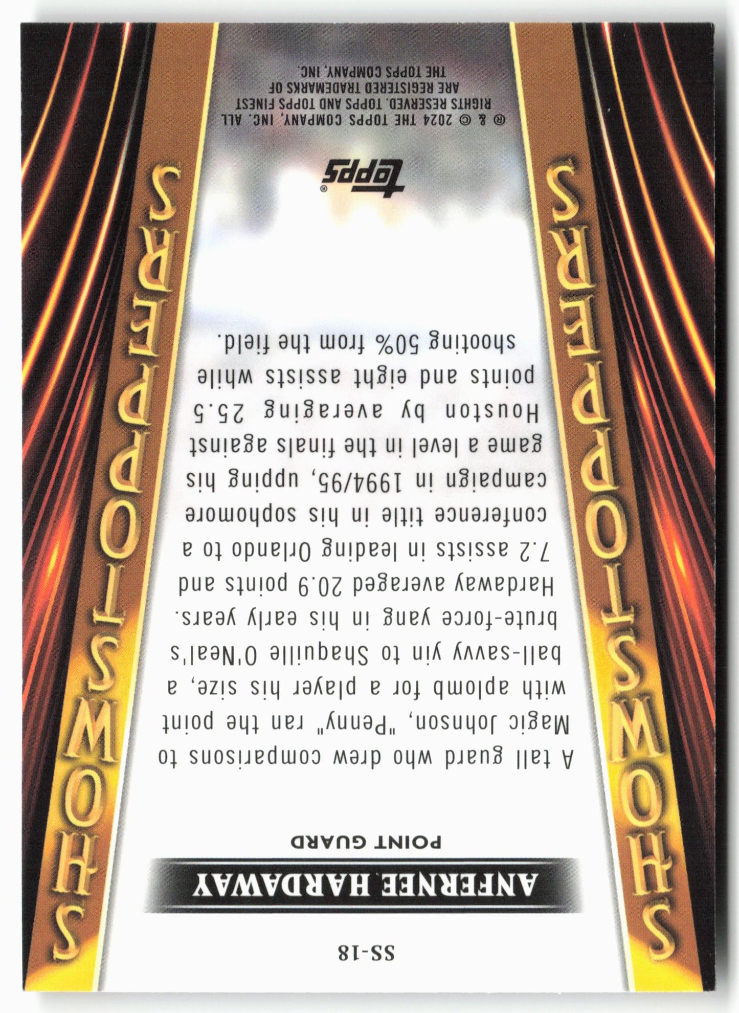 2023-24 Finest #SS-18 Anfernee Hardaway Showstoppers