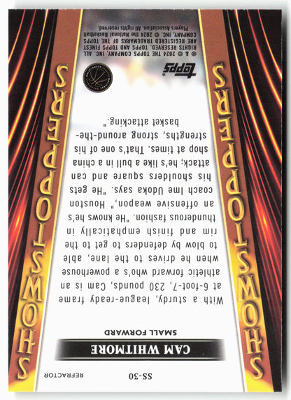 2023-24 Finest #SS-30 Cam Whitmore Showstoppers Refractor