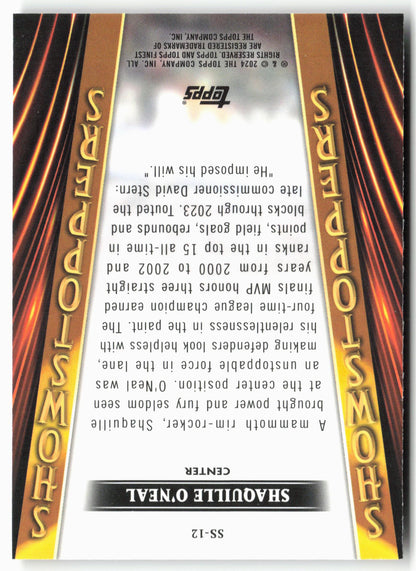 2023-24 Finest #SS-12 Shaquille O'Neal Showstoppers