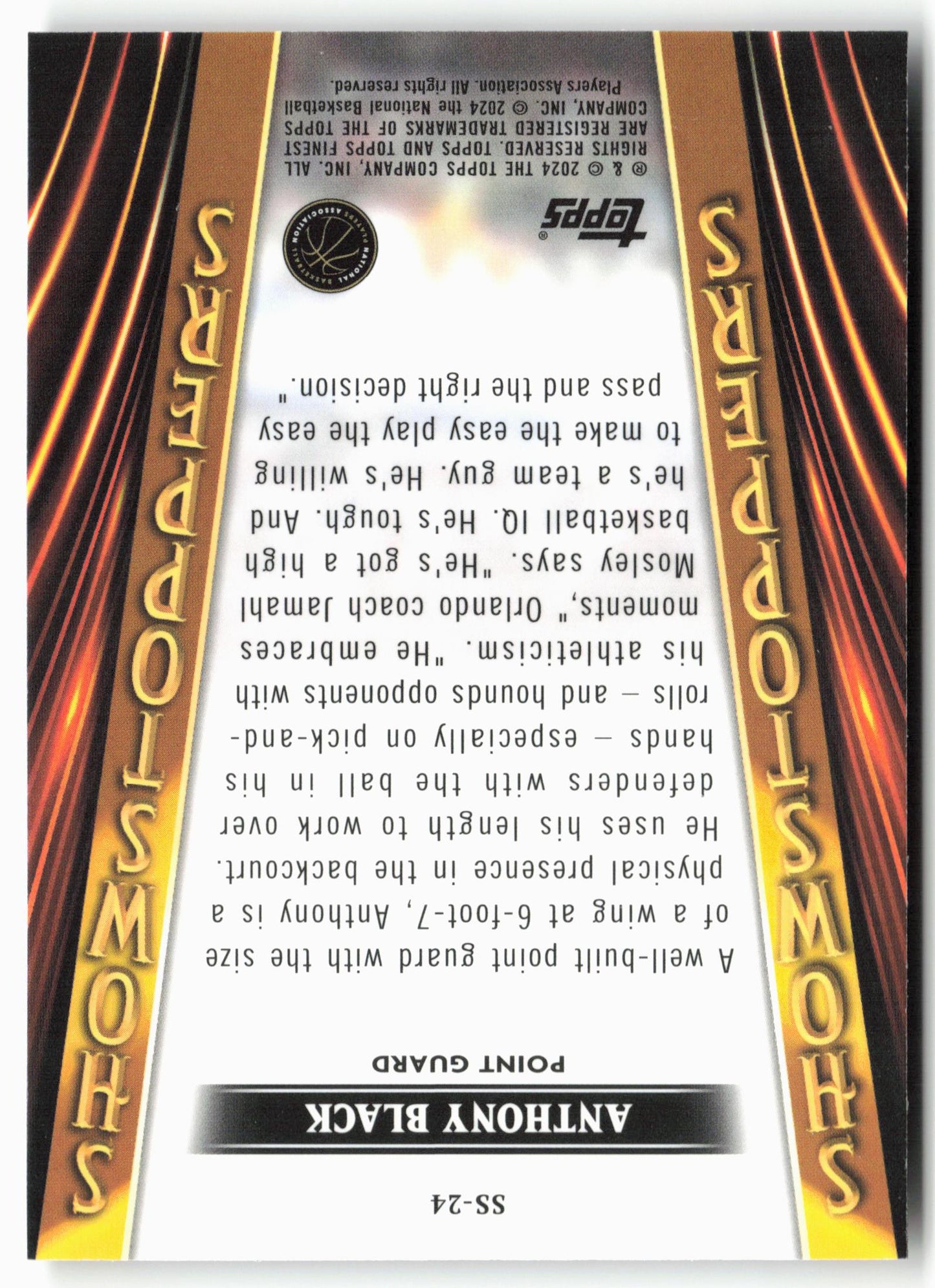 2023-24 Finest #SS-24 Anthony Black Showstoppers