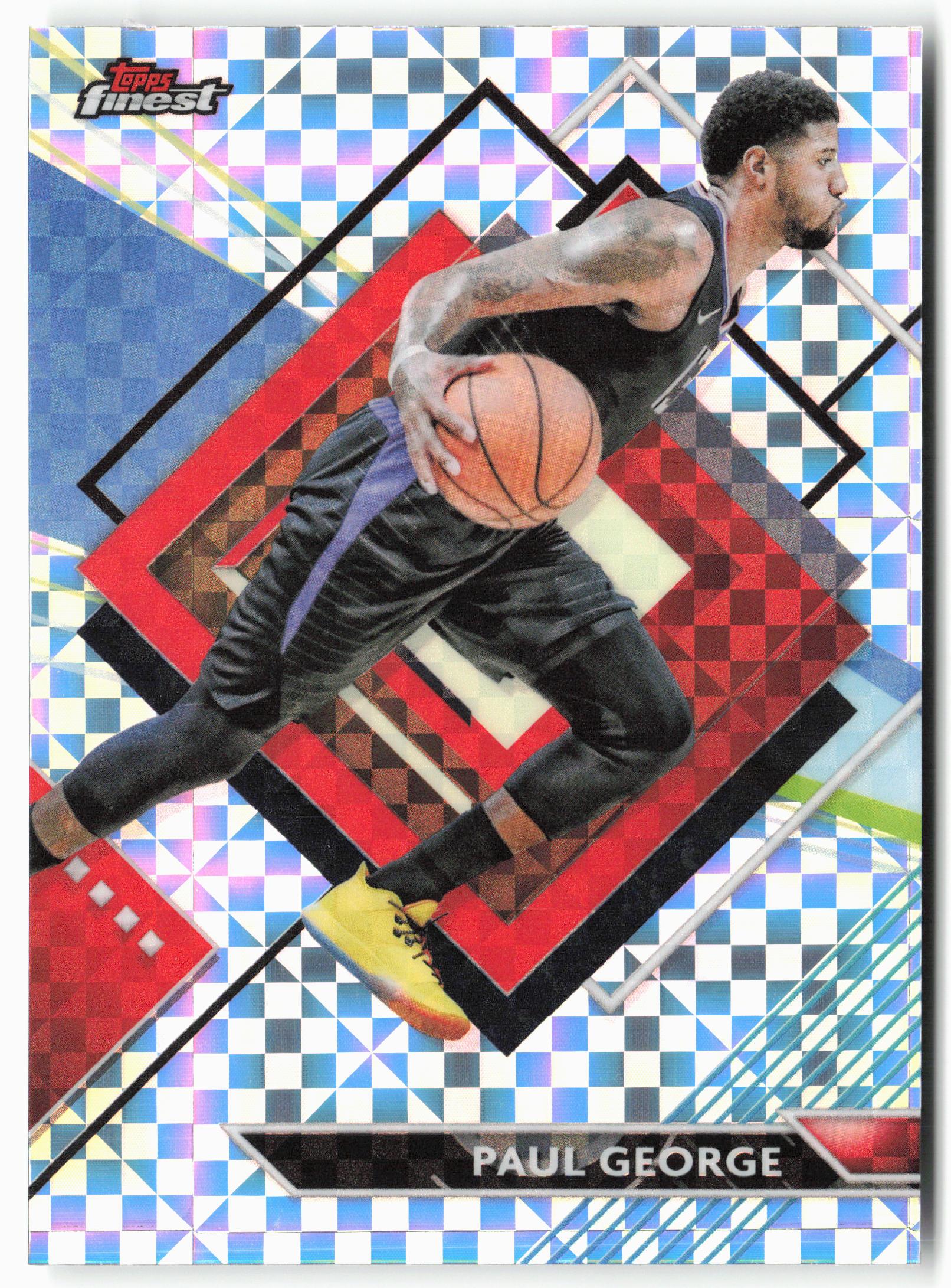 2023-24 Finest #223 Paul George Checkerboard Refractors