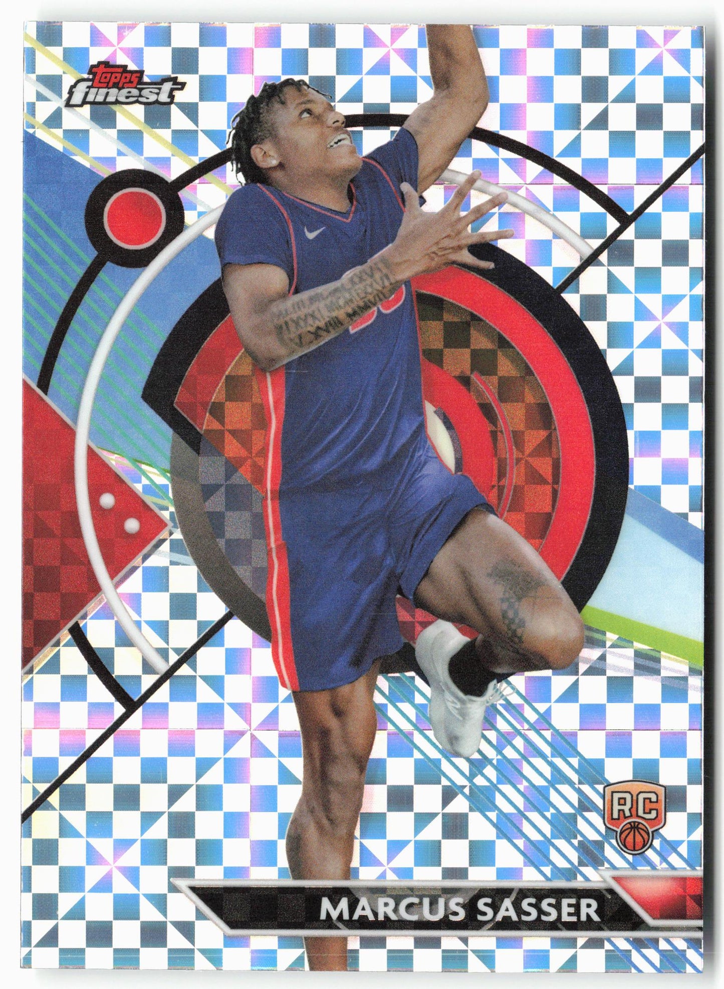 2023-24 Finest #89 Marcus Sasser Checkerboard Refractors