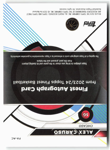 2023-24 Finest #FA-AC Alex Caruso Finest Autographs