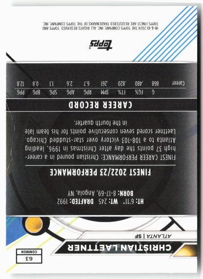 2023-24 Finest #63 Christian Laettner