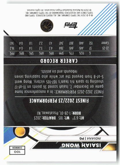 2023-24 Finest #100 Isaiah Wong