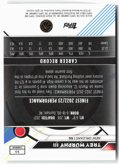 2023-24 Finest #30 Trey Murphy III