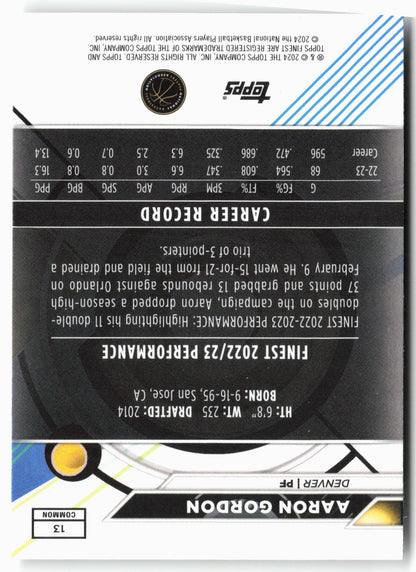 2023-24 Finest #13 Aaron Gordon