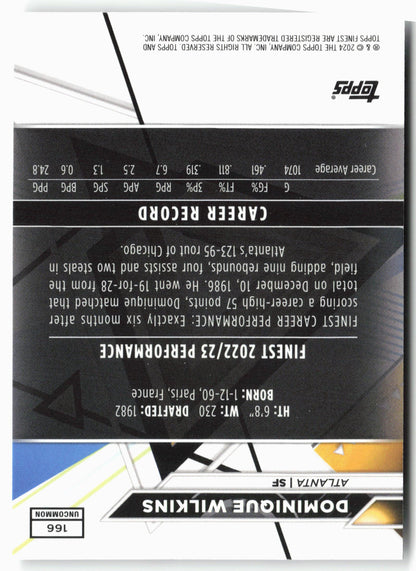 2023-24 Finest #166 Dominique Wilkins