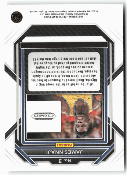 2023 Panini Prizm Draft Picks #3 James Nnaji