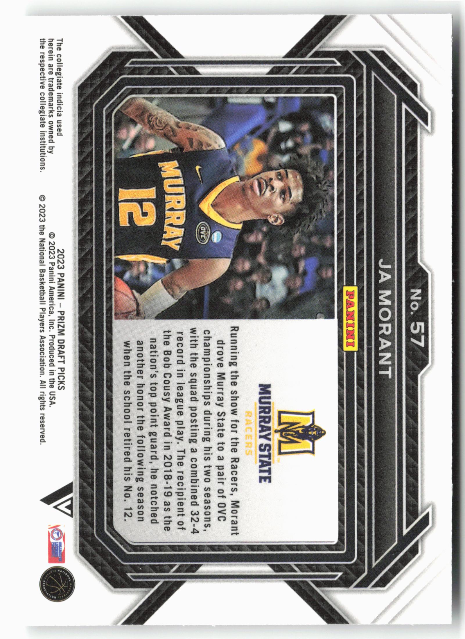 2023 Panini Prizm Draft Picks #57b Ja Morant