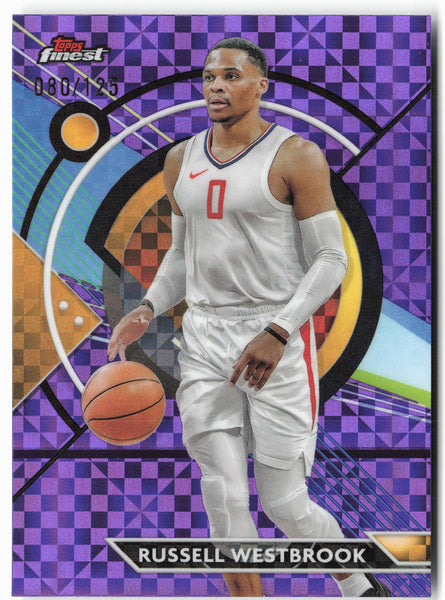 2023-24 Finest #22 Russell Westbrook Purple Checkerboard Refractors #/125