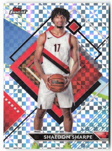 2023-24 Finest #259 Shaedon Sharpe Checkerboard Refractors