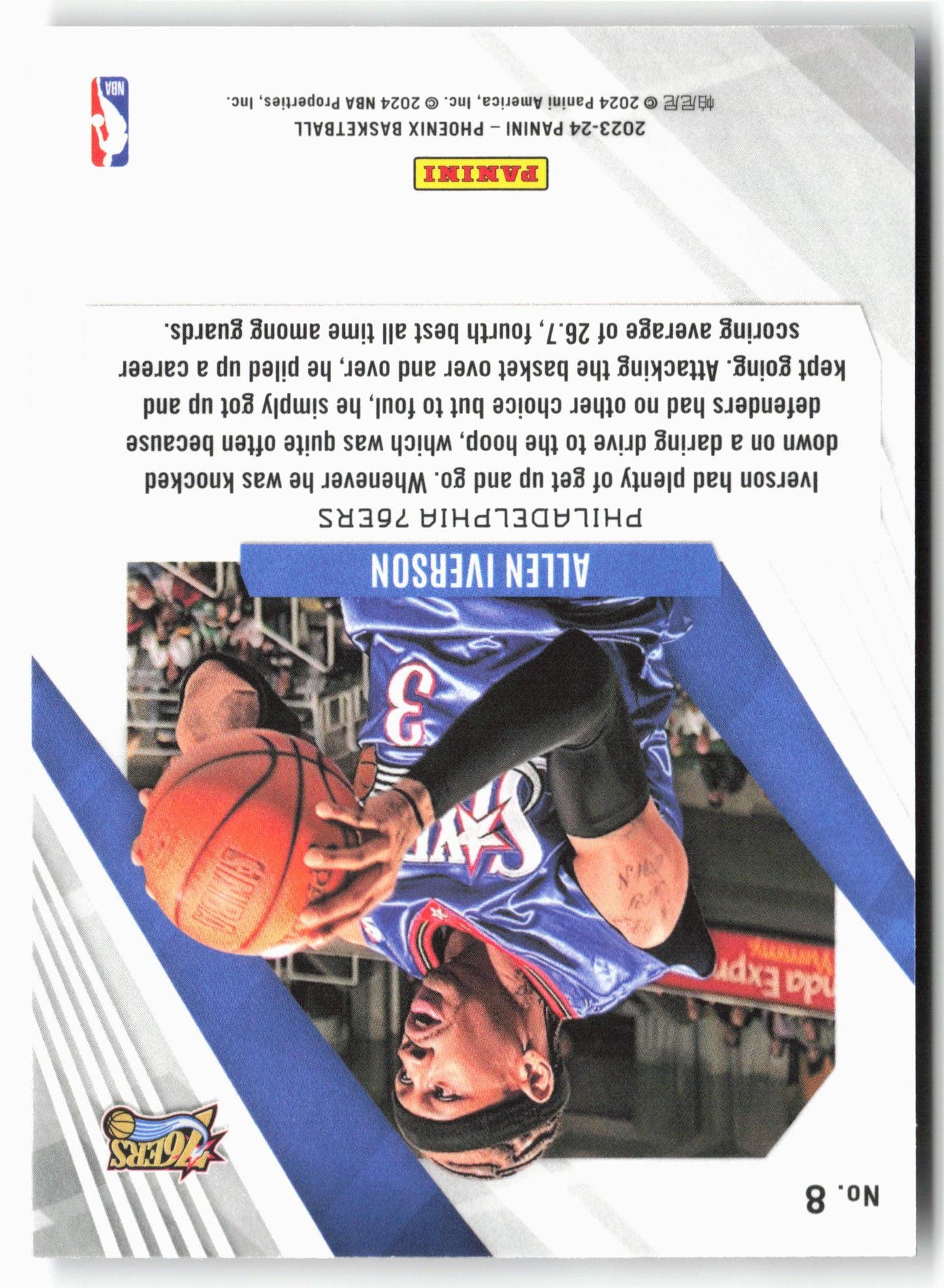 2023-24 Panini Phoenix #8 Allen Iverson Phoenix Red Ice