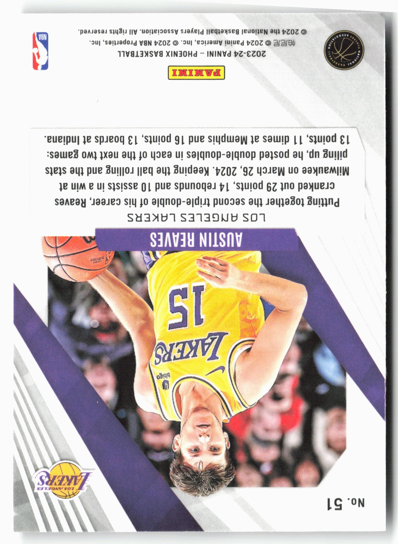 2023-24 Panini Phoenix #51 Austin Reaves