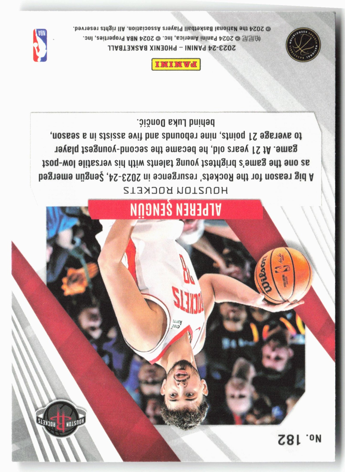 2023-24 Panini Phoenix #182 Alperen Sengun