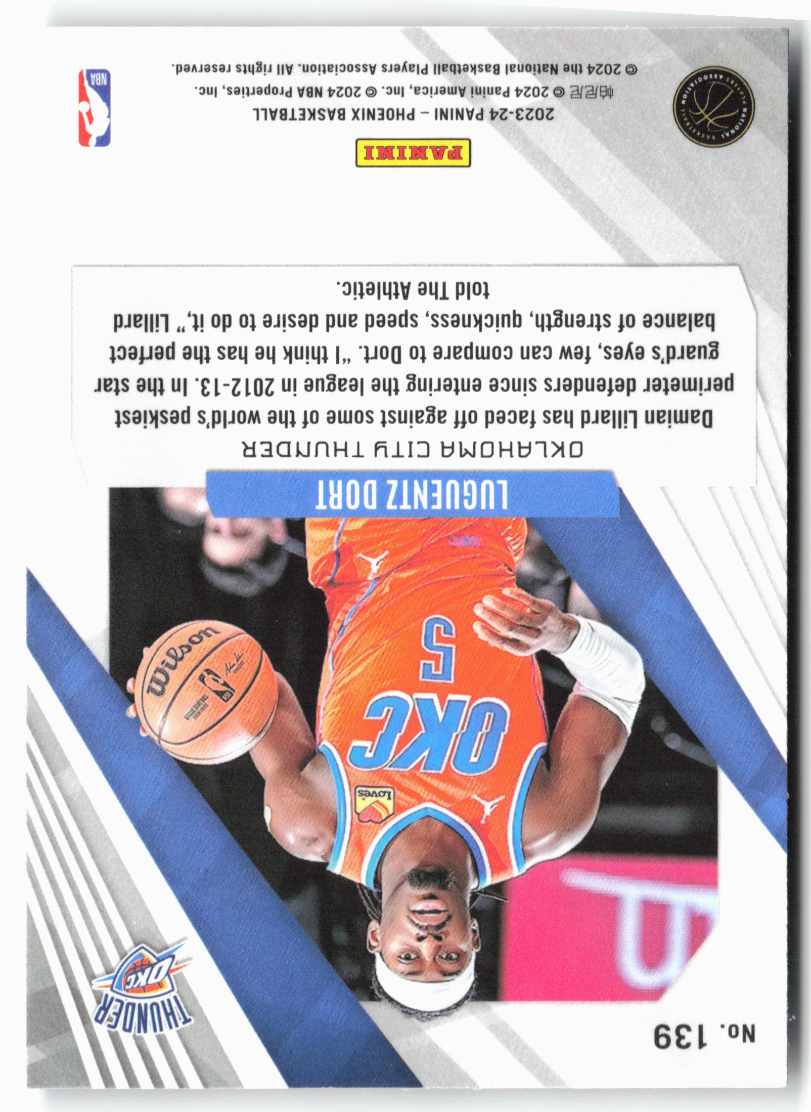 2023-24 Panini Phoenix #139 Luguentz Dort
