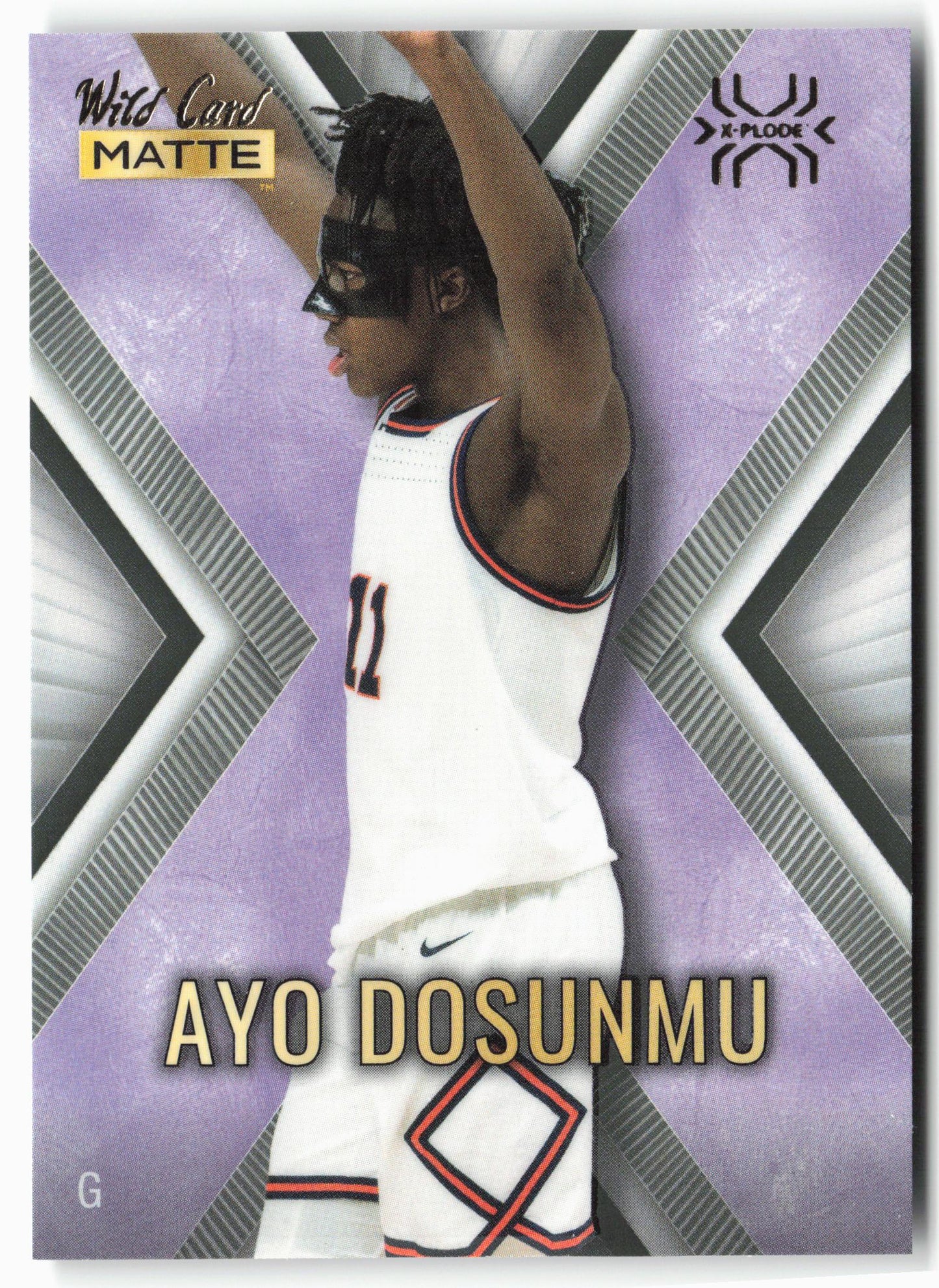 2022 Wild Card Matte #MXP-3 Ayo Dosunmu X-Plode Black/Purple X