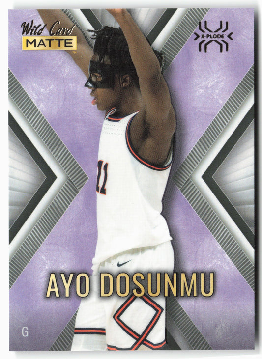 2022 Wild Card Matte #MXP-3 Ayo Dosunmu X-Plode Black/Purple X