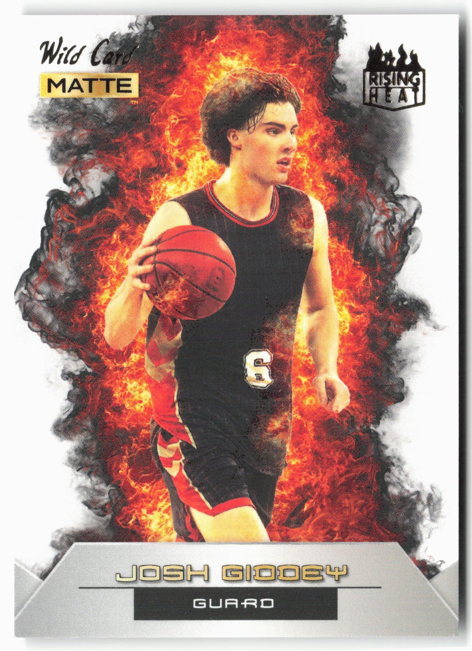 2022 Wild Card Matte #RH-14 Josh Giddey Rising Heat Black/Orange