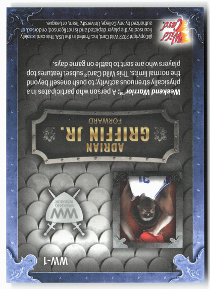 2022 Wild Card Matte #WW-1 Adrian Griffin Jr. WW Cobalt/White/Orange #/125