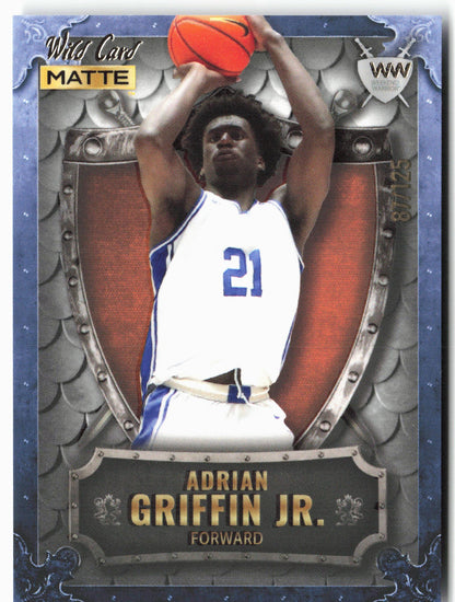2022 Wild Card Matte #WW-1 Adrian Griffin Jr. WW Cobalt/White/Orange #/125