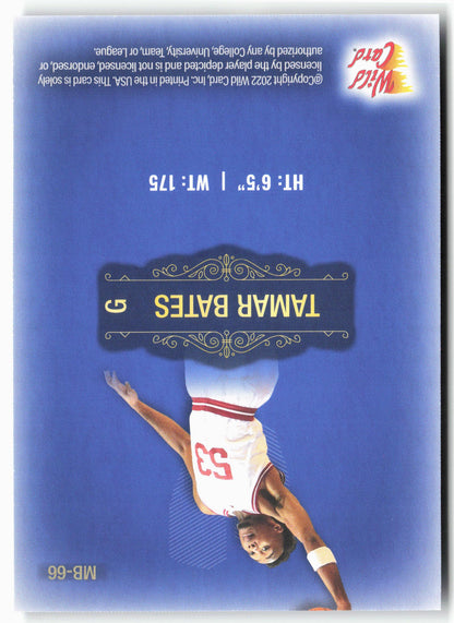 2022 Wild Card Matte #MB-66 Tamar Bates Blue Chase