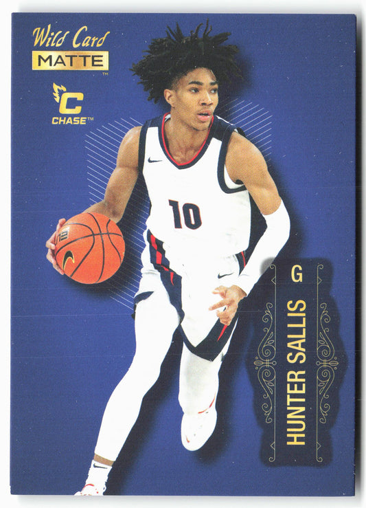 2022 Wild Card Matte #MB-26 Hunter Sallis Blue Chase