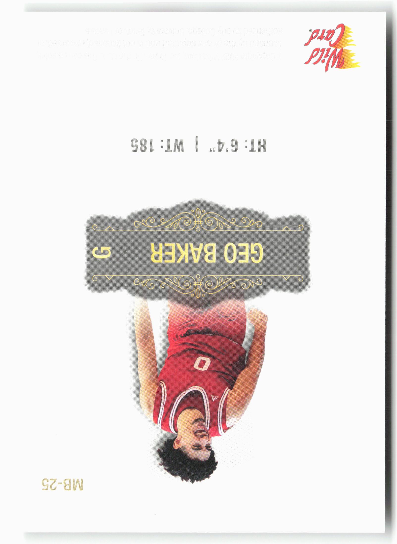 2022 Wild Card Matte #MB-25 Geo Baker