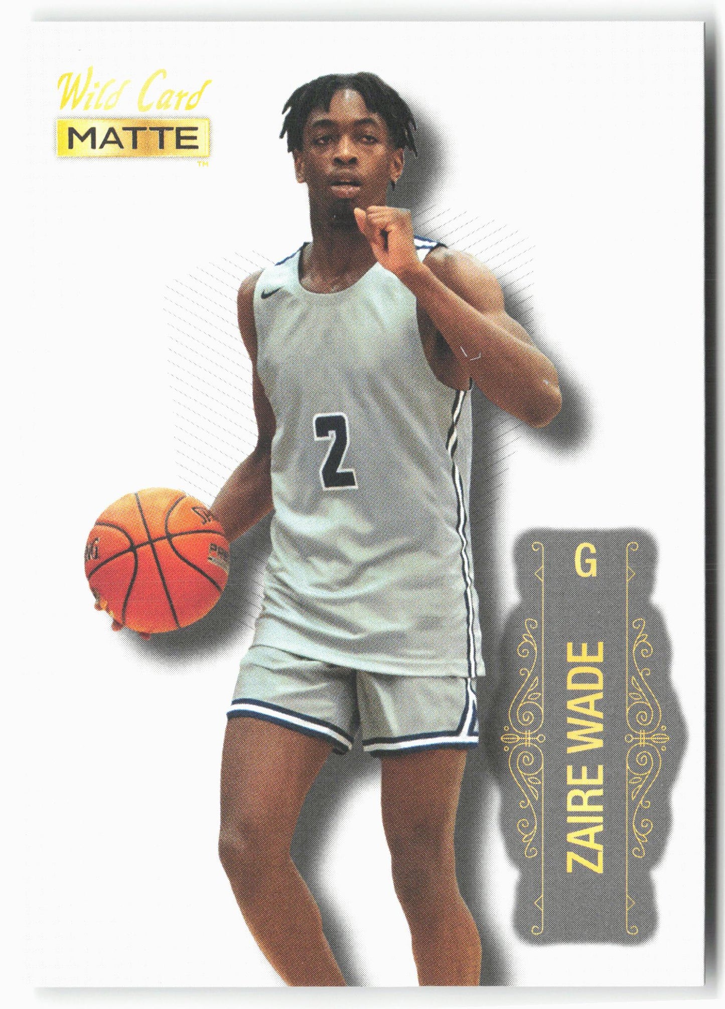 2022 Wild Card Matte #MB-76 Zaire Wade White