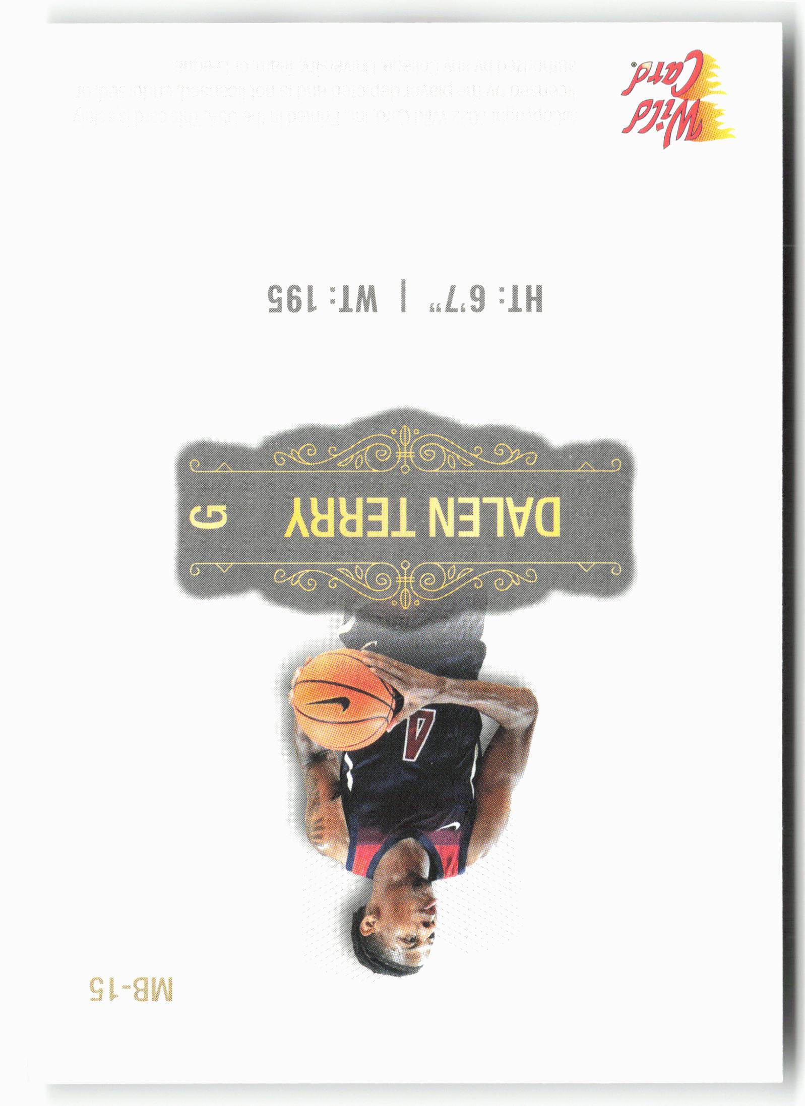 2022 Wild Card Matte #MB-15 Dalen Terry