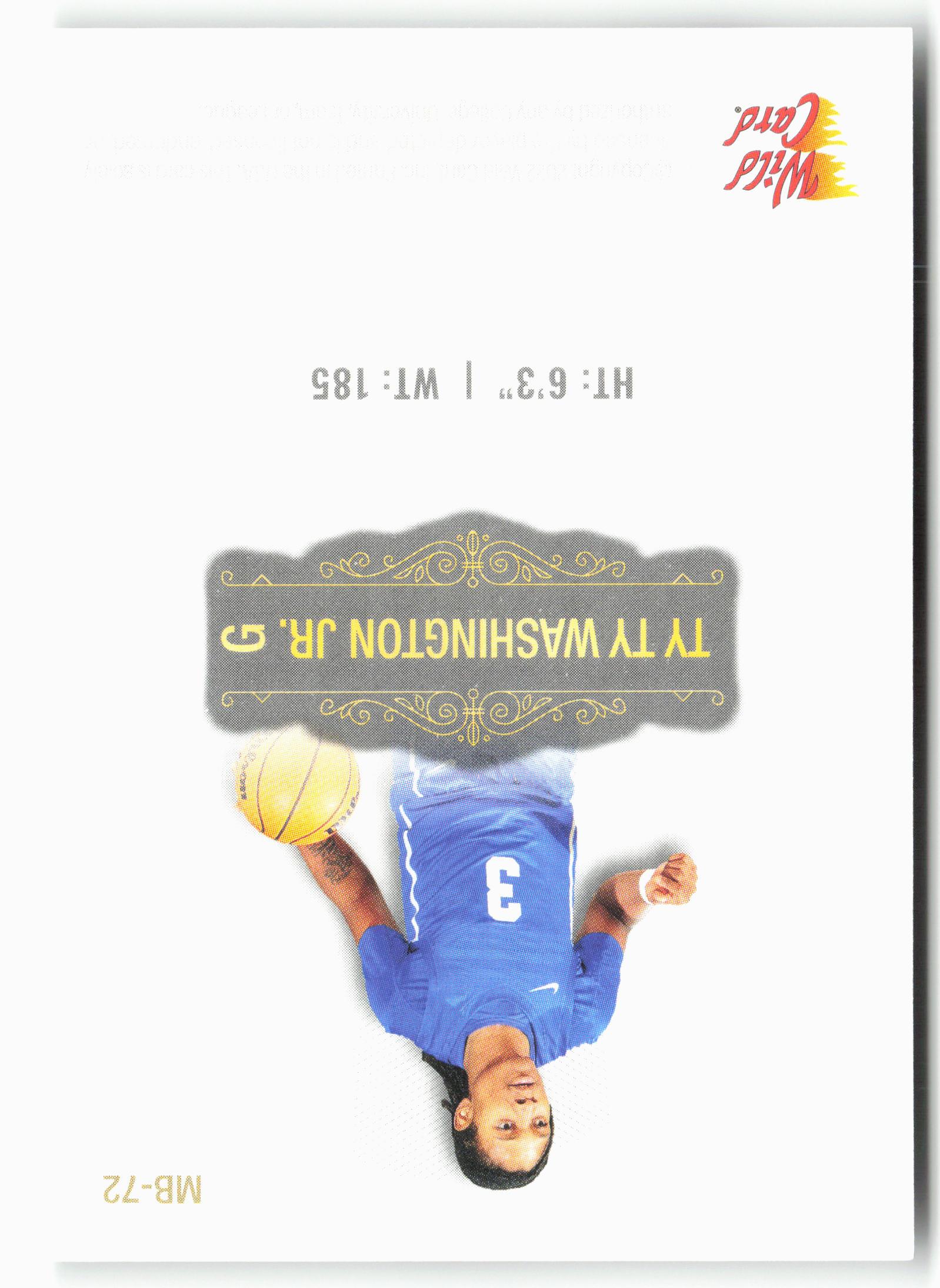 2022 Wild Card Matte #MB-72 Ty Ty Washington