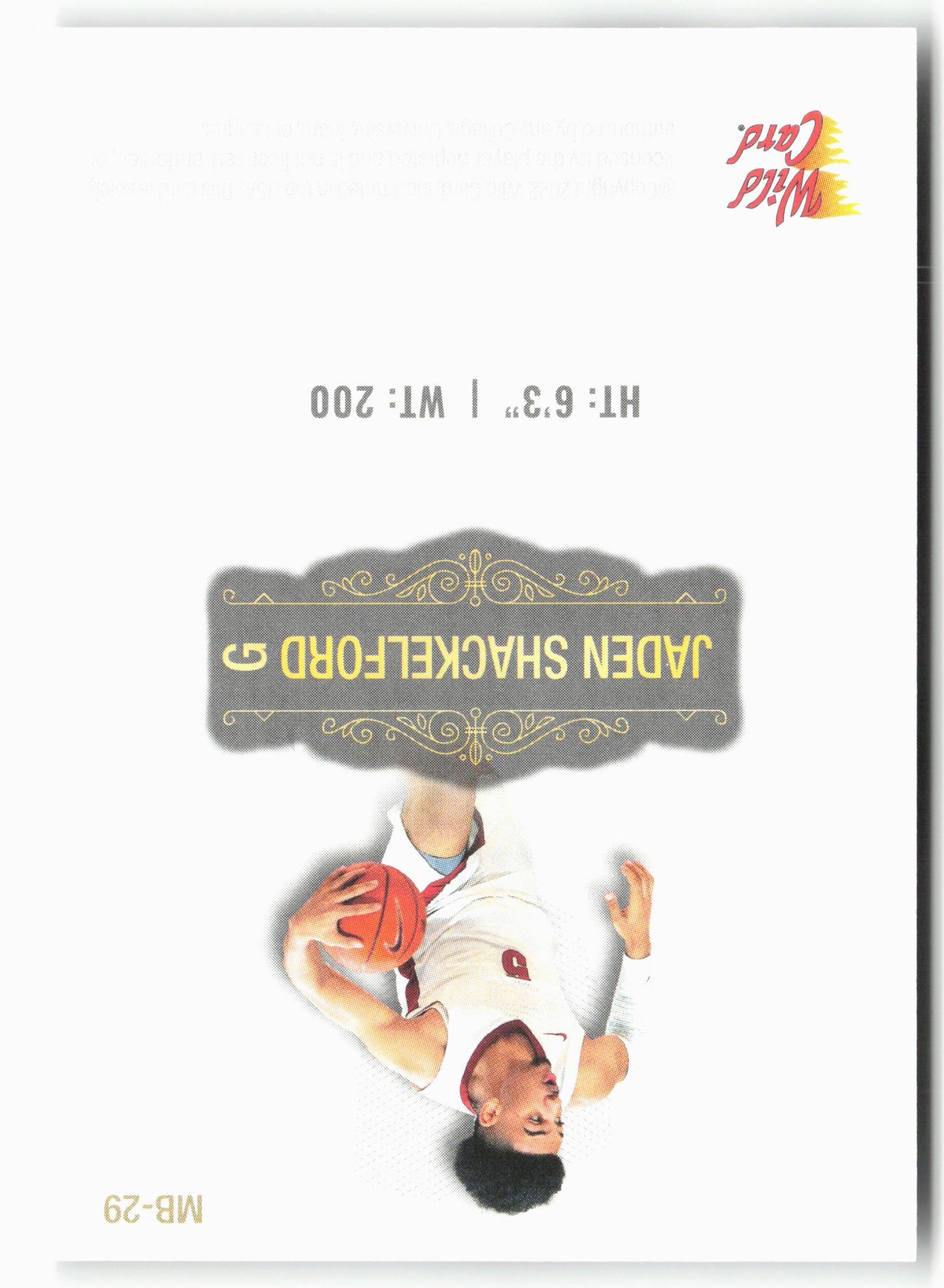 2022 Wild Card Matte #MB-29 Jaden Shackelford