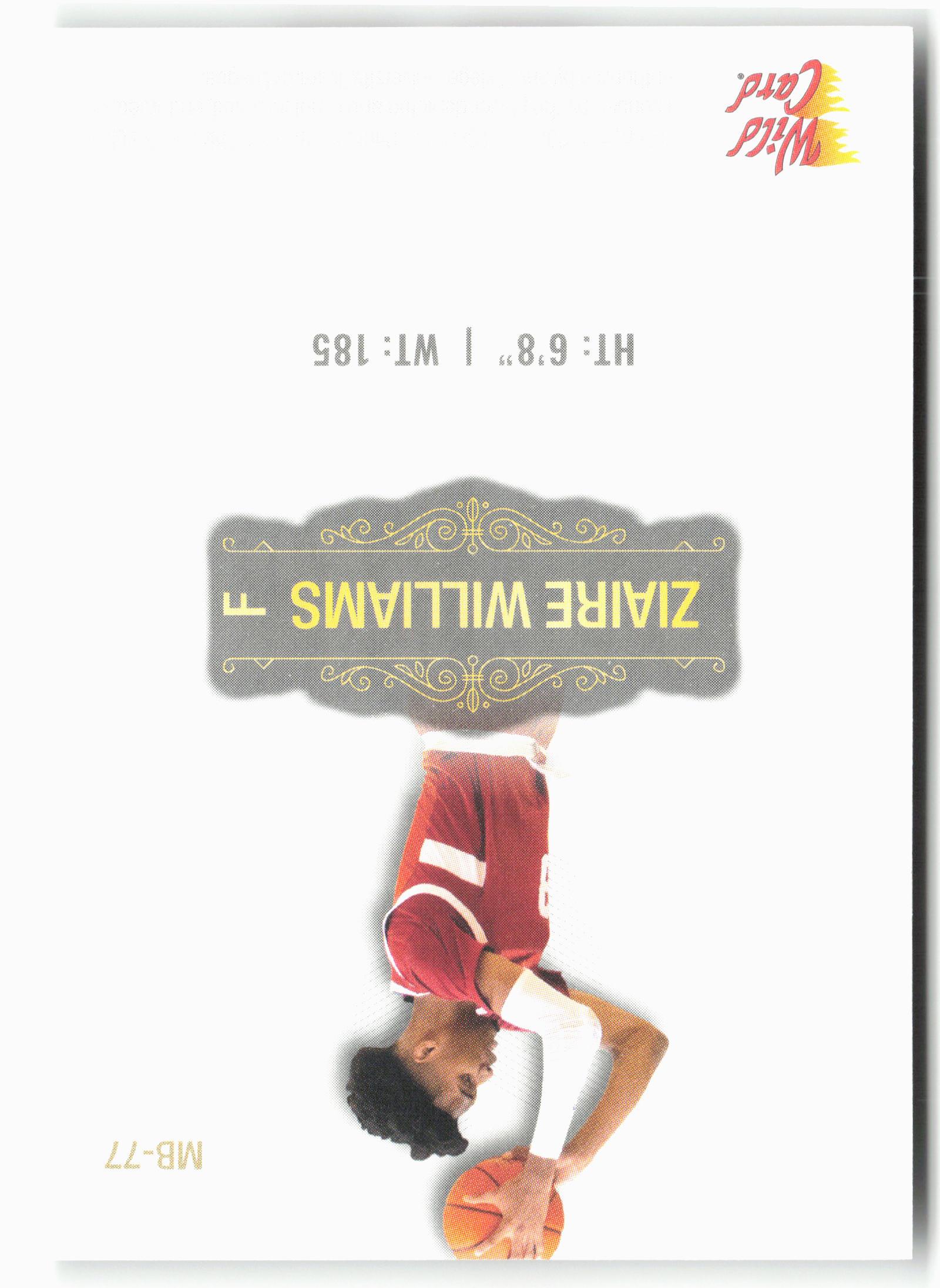 2022 Wild Card Matte #MB-77 Ziaire Williams