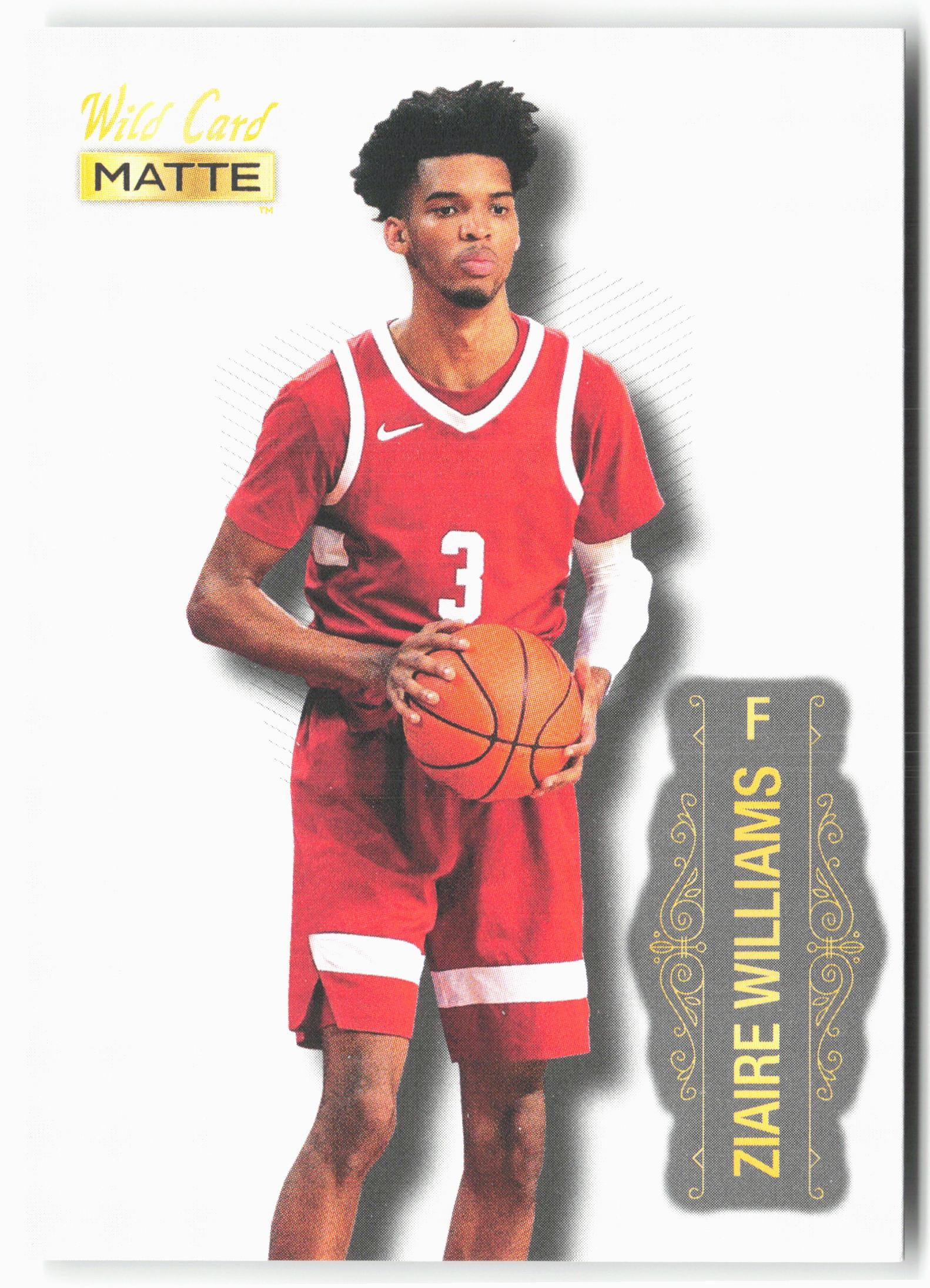2022 Wild Card Matte #MB-77 Ziaire Williams
