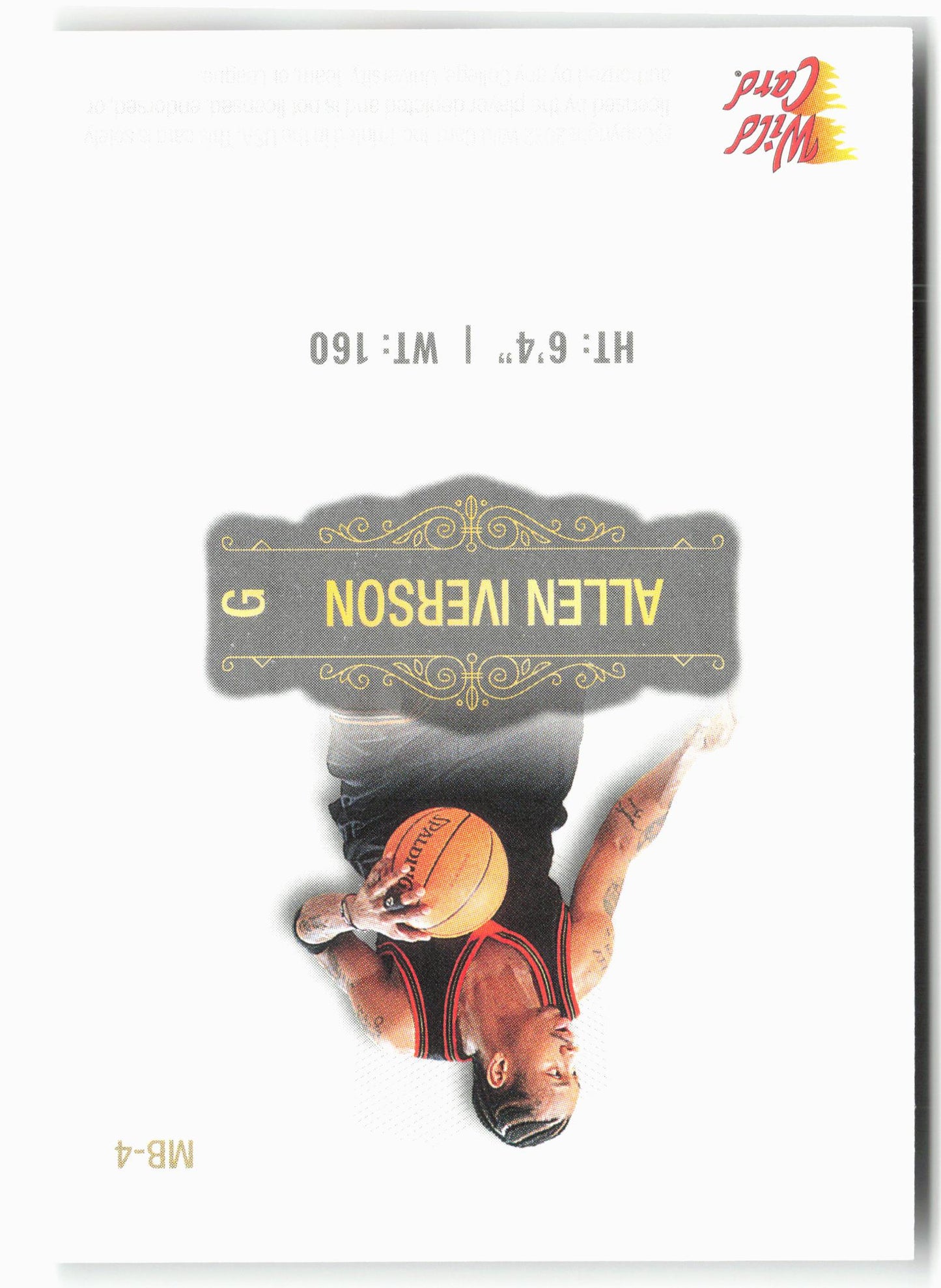 2022 Wild Card Matte #MB-4 Allen Iverson