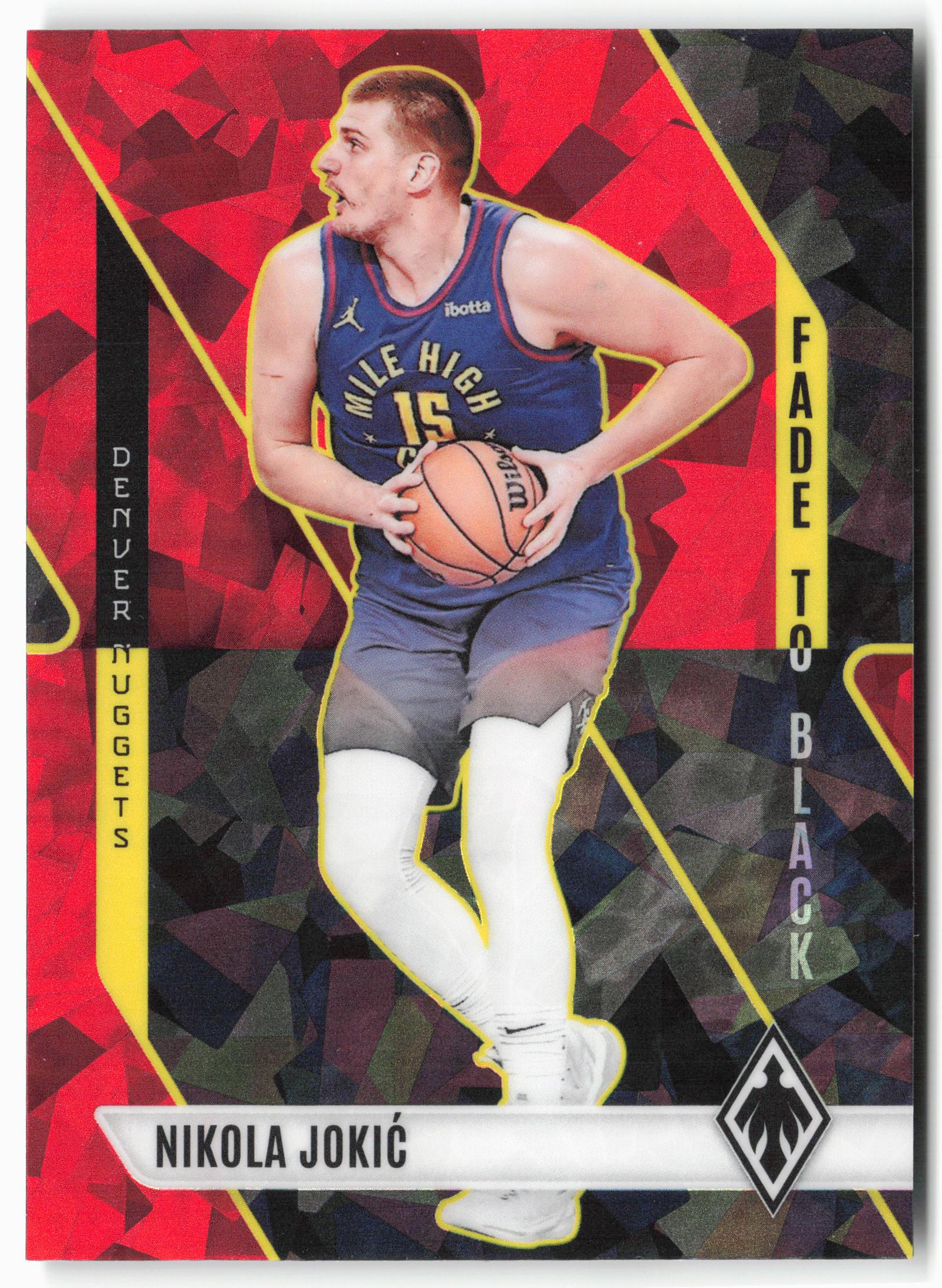 2023-24 Panini Phoenix #20 Nikola Jokic Fade To Black Phoenix Red Ice