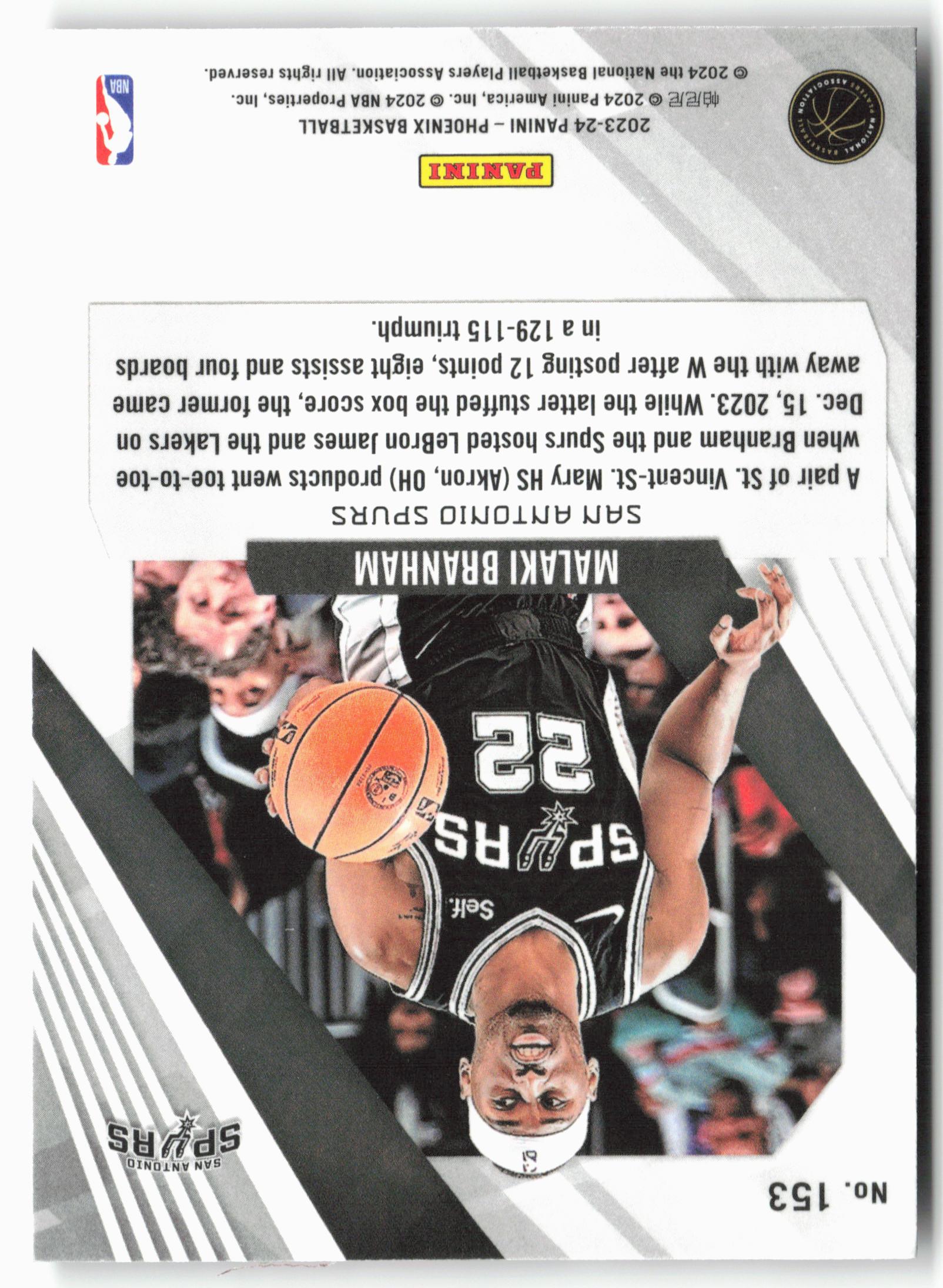 2023-24 Panini Phoenix #153 Malaki Branham Phoenix Red Ice