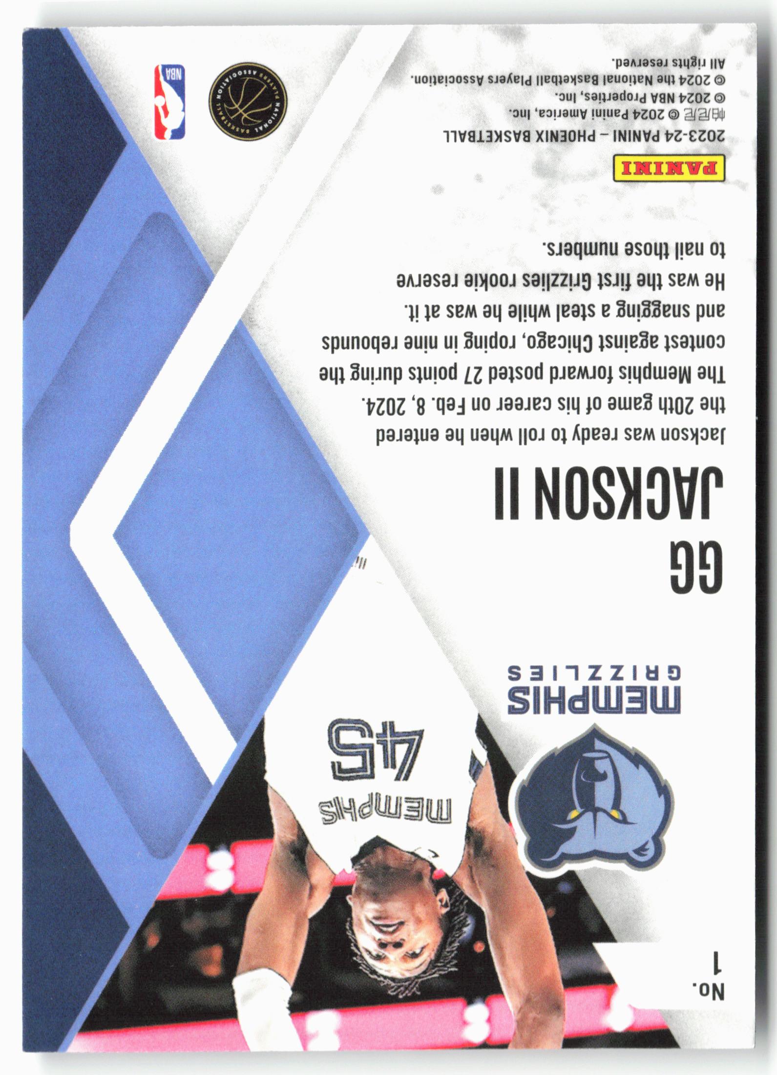 2023-24 Panini Phoenix #1 GG Jackson II Instant Phenom