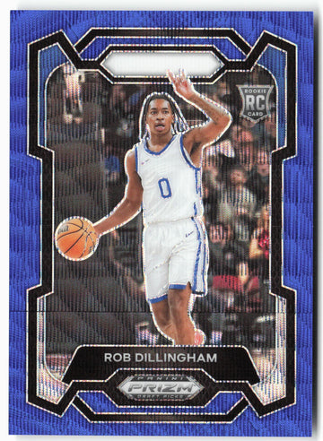 
2024 Panini Prizm Draft Picks #6 Robert Dillingham Prizms Blue Wave #/249