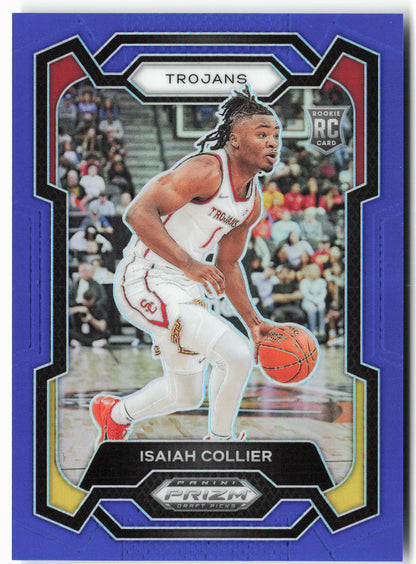 2024 Panini Prizm Draft Picks #2 Isaiah Collier Prizms Blue #/199