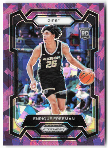 2024 Panini Prizm Draft Picks #72 Enrique Freeman Prizms Purple Ice #/149