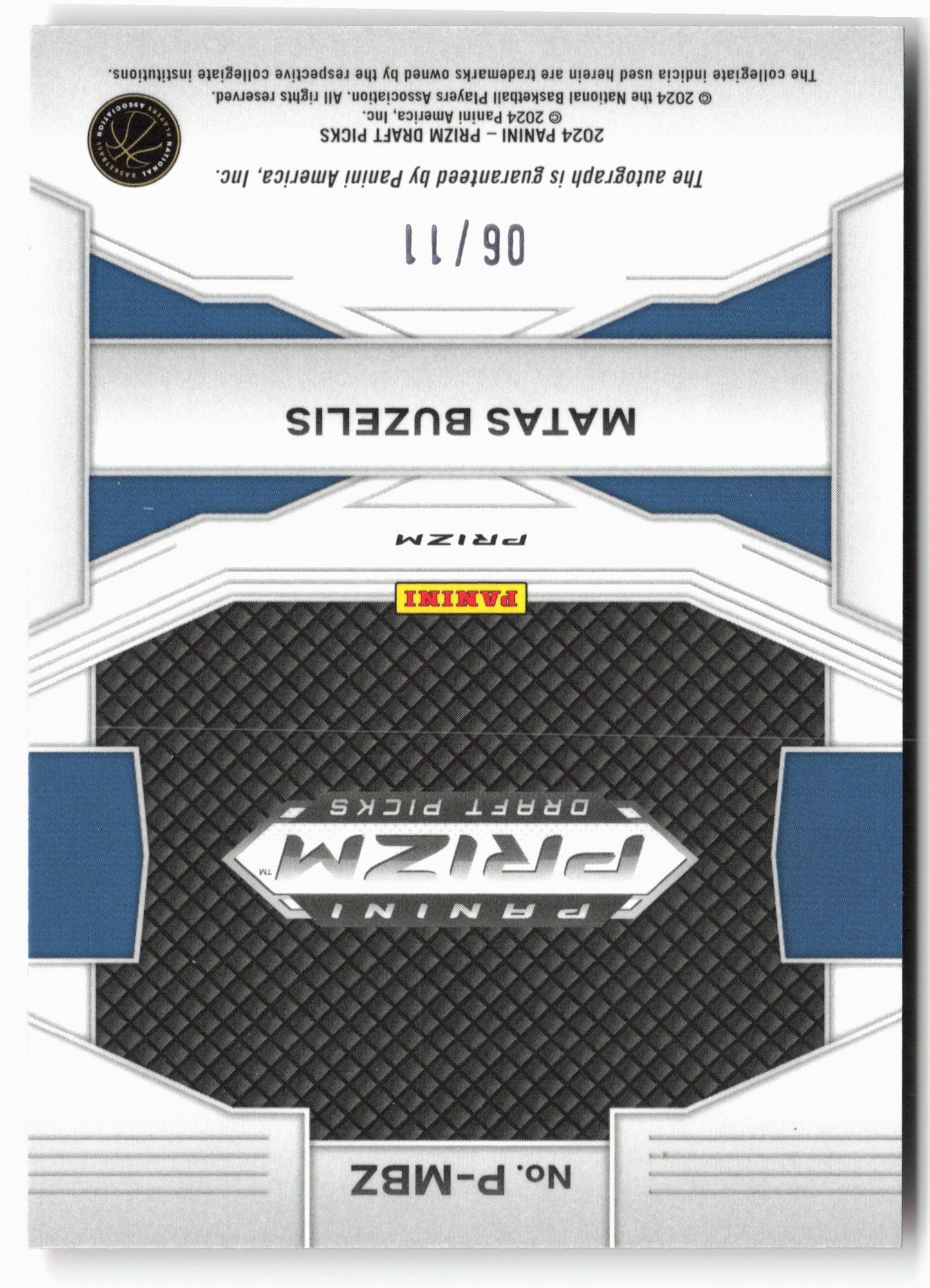 2024 Panini Prizm Draft Picks #P-MBZ Matas Buzelis Penmanship Red FOTL #/11
